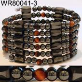 36inch Tiger Eye Opal, Hematite, Magnetic Wrap Bracelet Necklace All in One Set